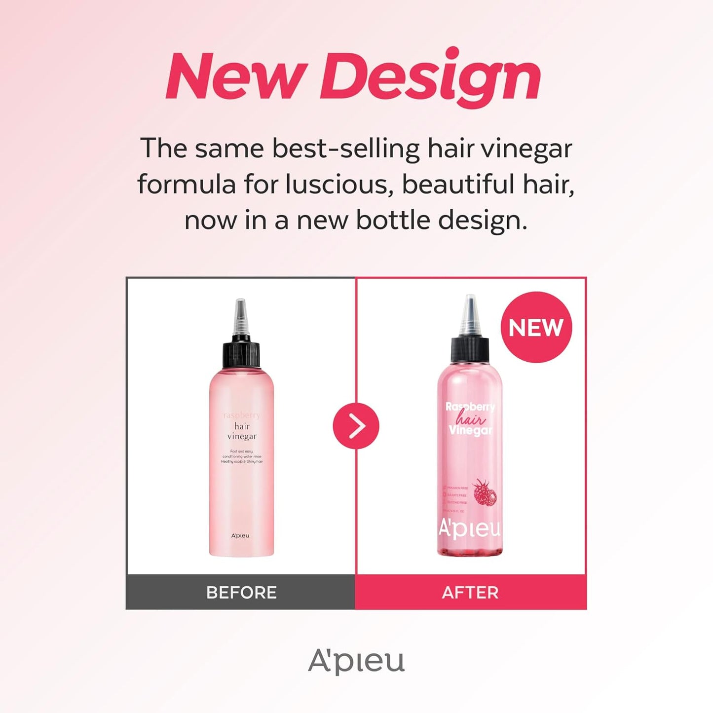 A'PIEU - Raspberry Scalp Vinegar Hair Rinse | 200 mL