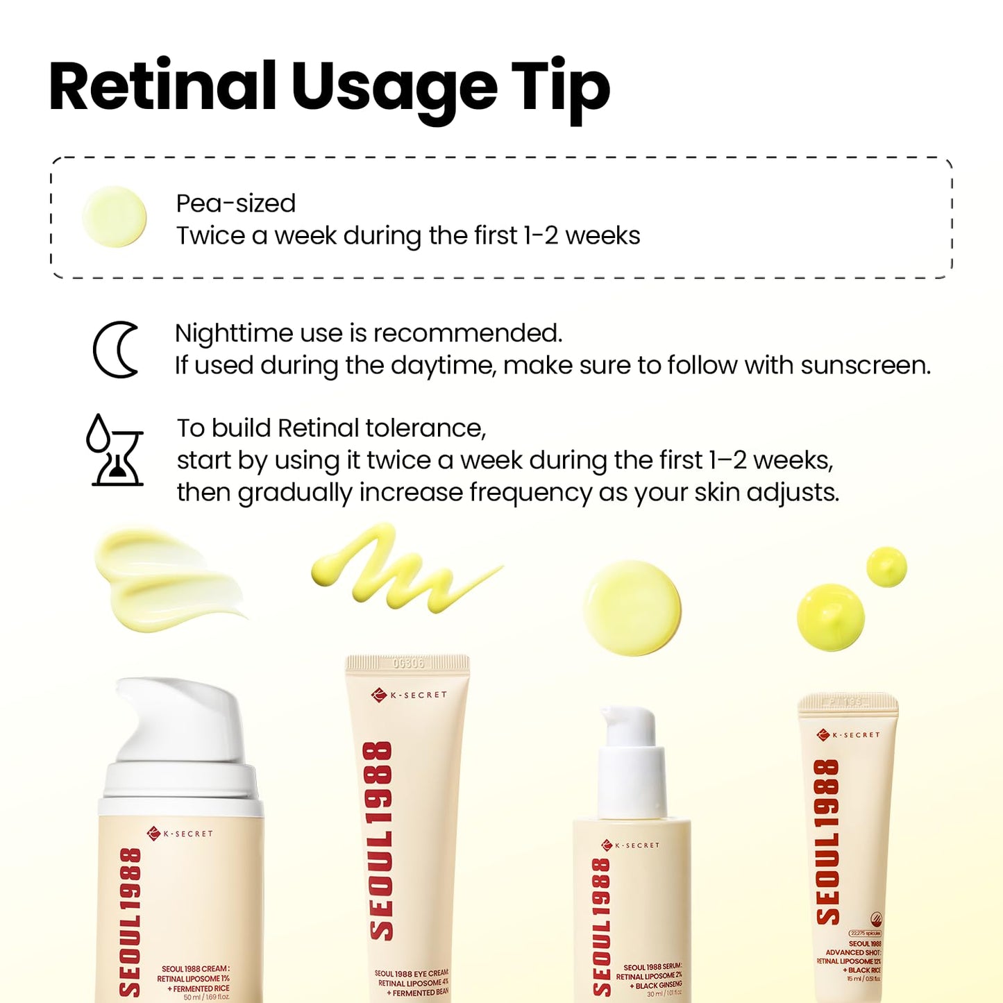 K-SECRET SEOUL 1988 - Retinal Liposome 1% and Fermented Rice Cream | 50 mL