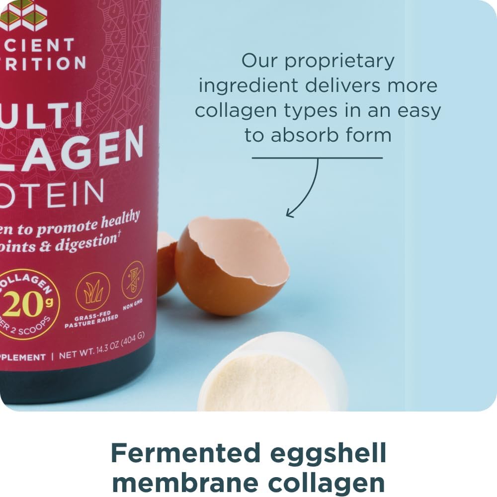 Ancient Nutrition - Collagen Peptides Powder, Multi Collagen Protein | 404 g | Unflavored