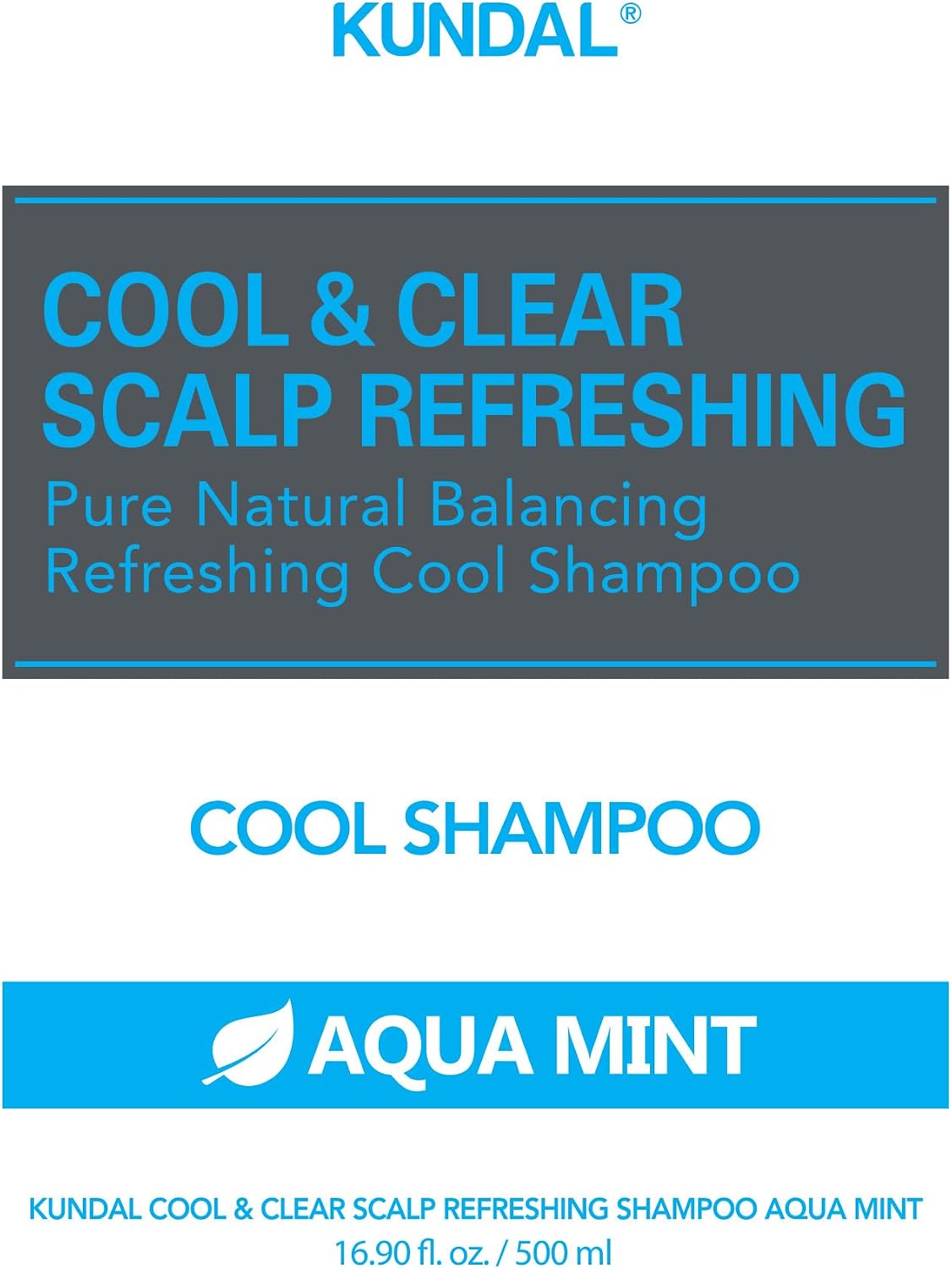 KUNDAL - SCALP REFRESHING COOL SHAMPOO | 500ML - AQUA MINT