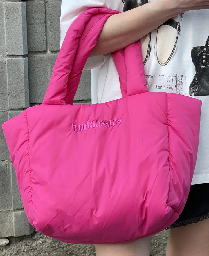 HUDA BEAUTY - PINK PUFFY TOTE BAG