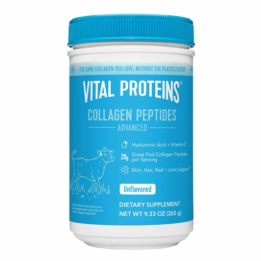 Vital Proteins - Collagen Peptides Powder - Unflavored with Hyaluronic Acid and Vitamin C