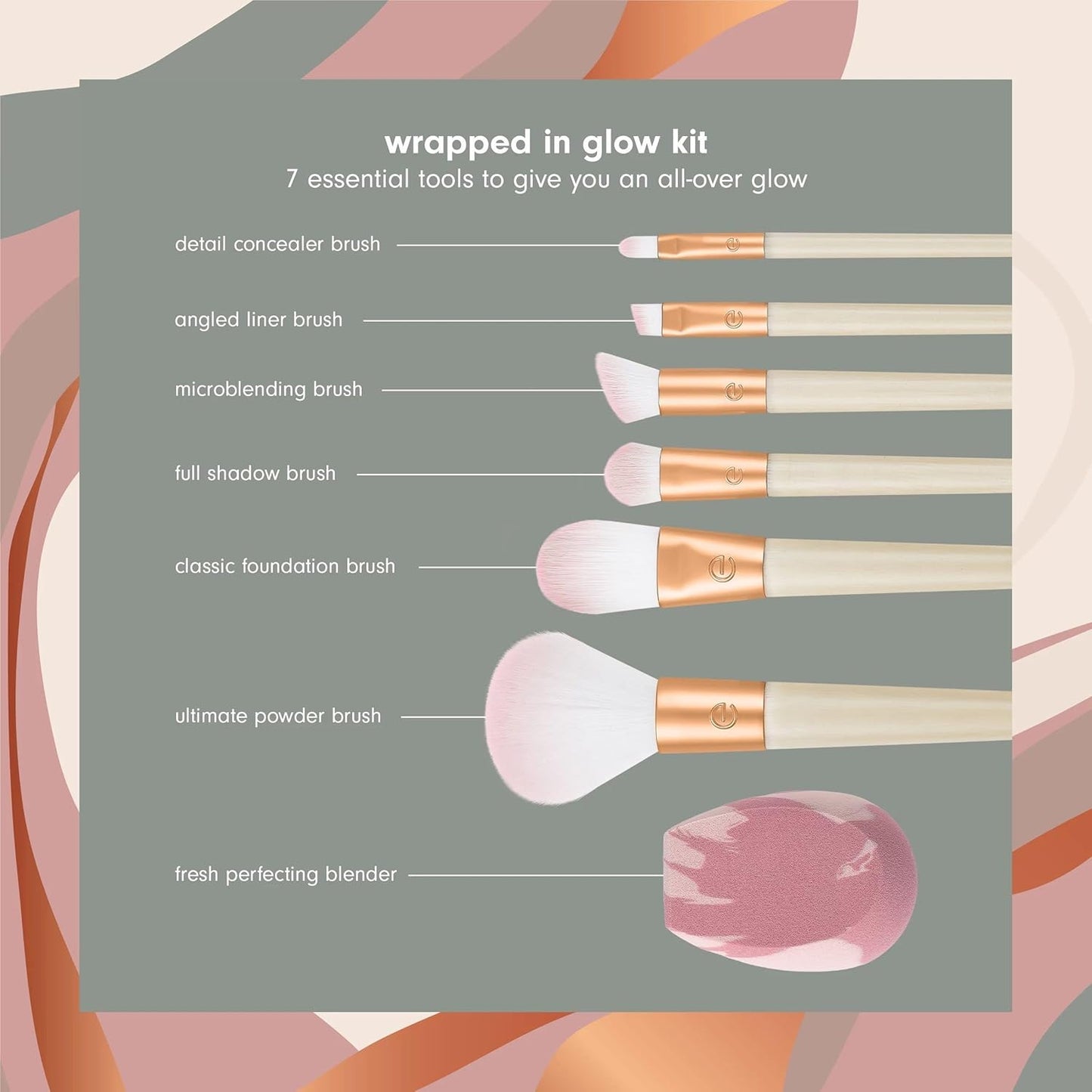 Ecotools - Wrapped In Glow Makeup Brush & Sponge Set