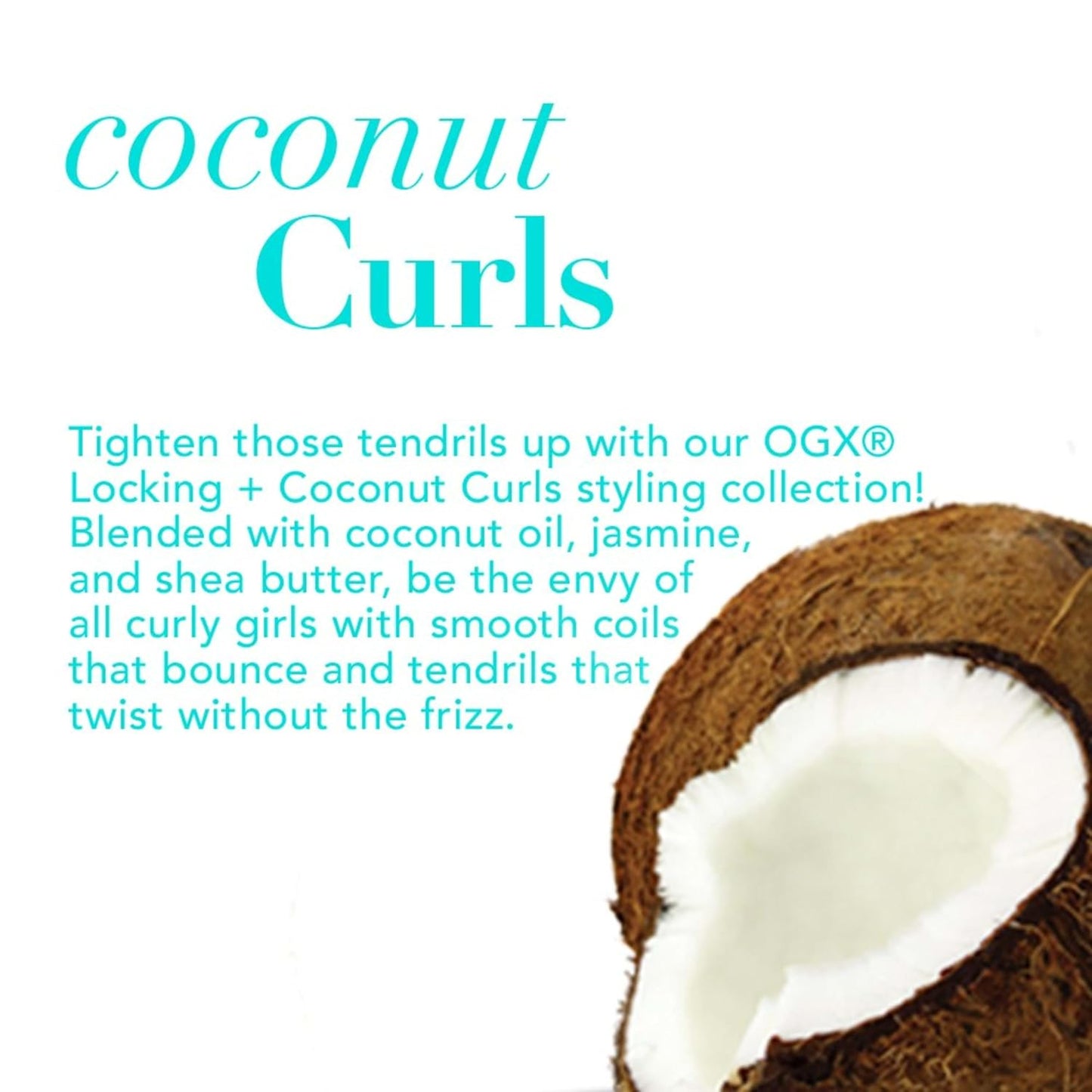 OGX - Locking + Coconut Curls Decadent Creamy Mousse | 224 g