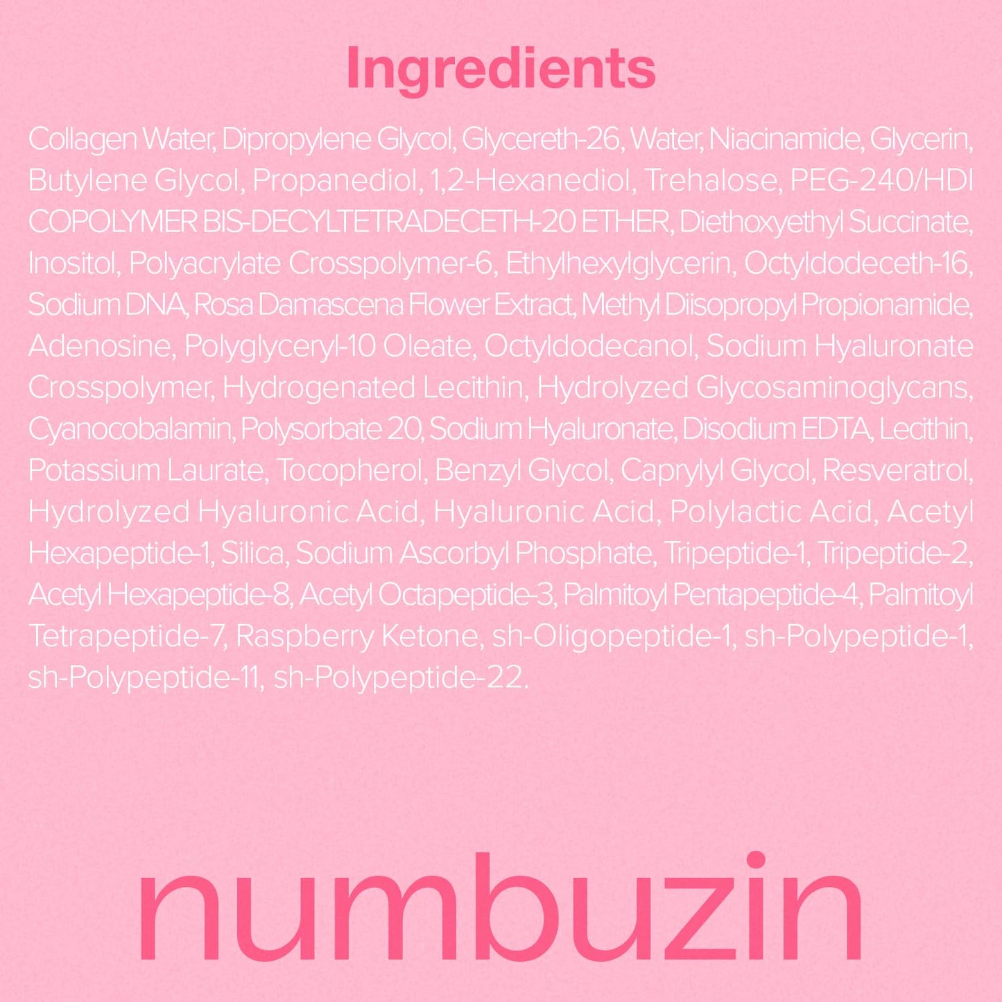 NUMBUZIN - No.2 Rose PDRN Collagen Plumping Serum | 30 mL