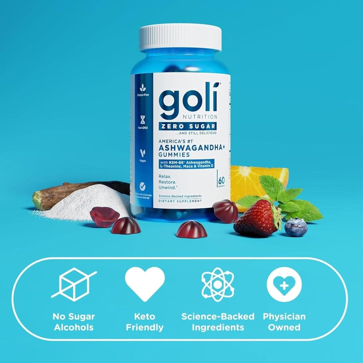 Goli Ashwagandha Gummies (Zero Sugar)