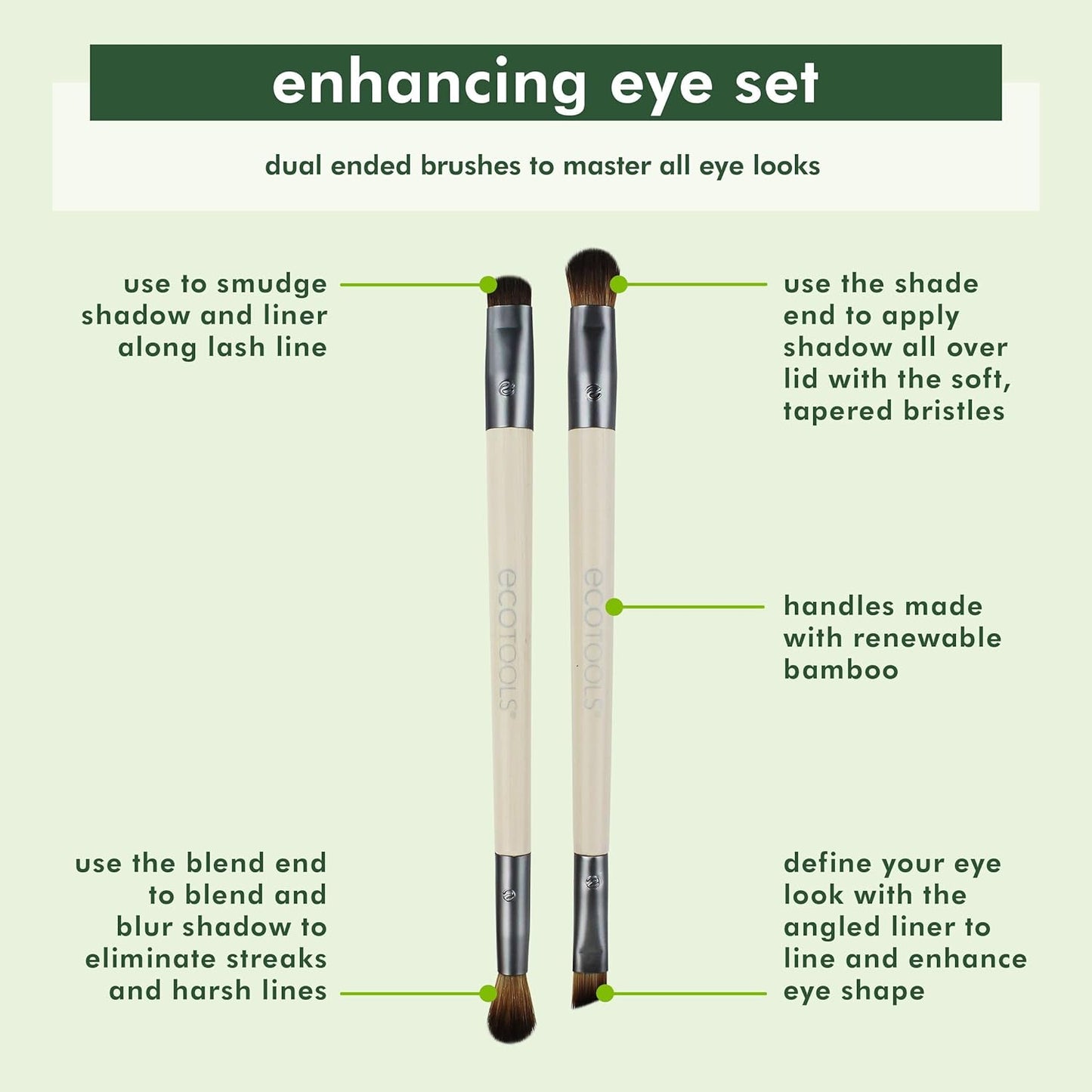 Ecotools - Eye Enhancing Duo Brush Set