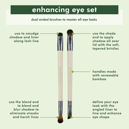 Ecotools - Eye Enhancing Duo Brush Set