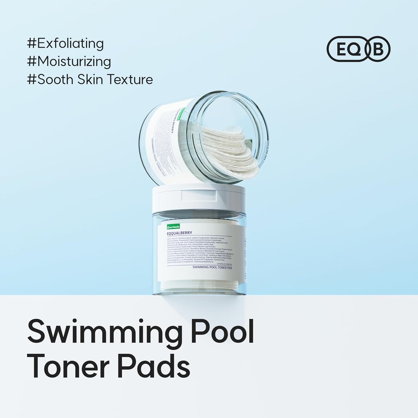 EQQUALBERRY - Swimming Pool Toner Pads | 70 pads