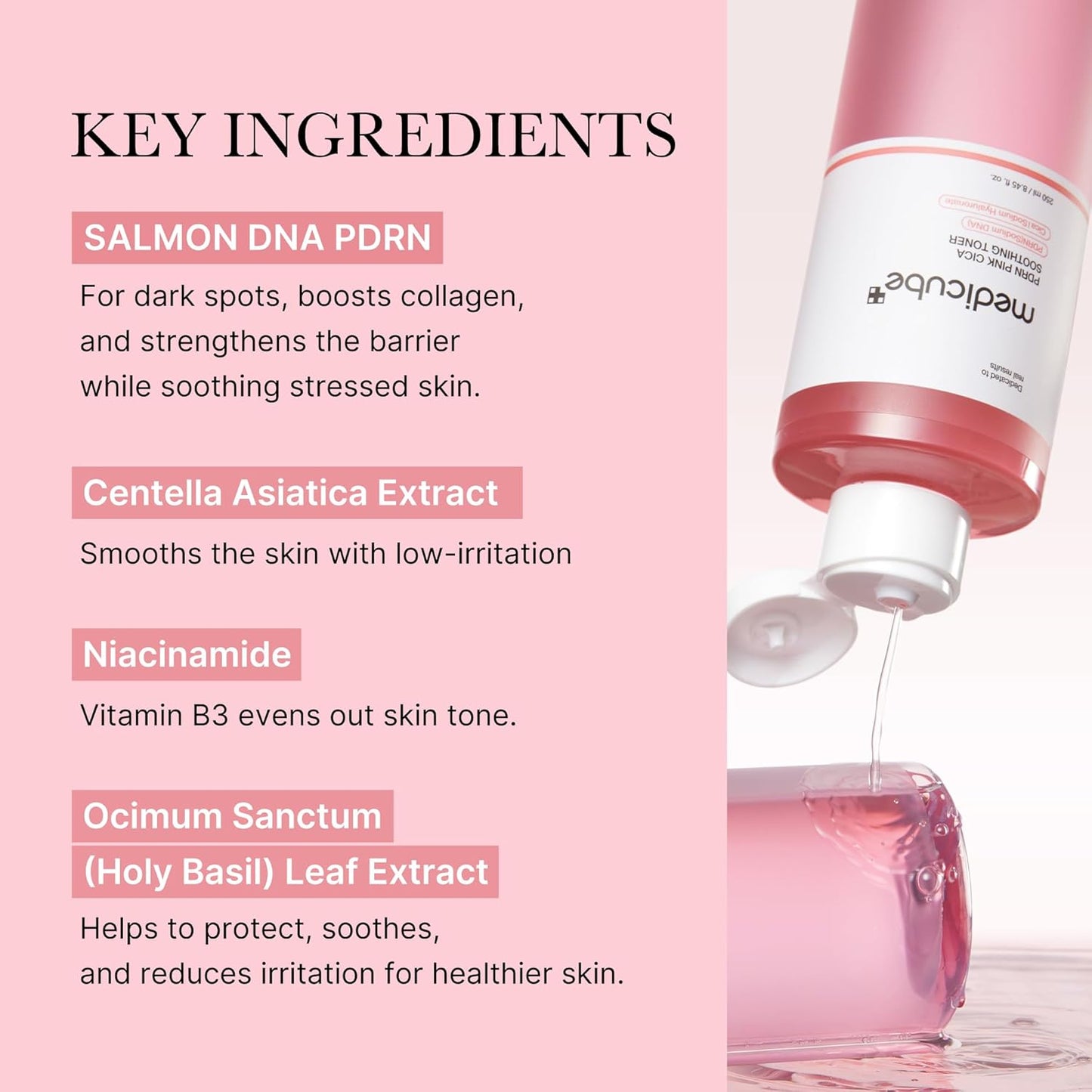 MEDICUBE - PDRN Pink Cica Soothing Toner | 250 ML