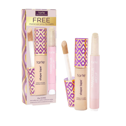 tarte - the ICONS shape tape™ concealer + maracuja juicy lip balm best-sellers set