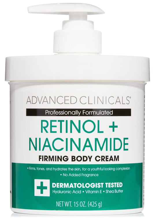 Advanced Clinicals - Retinol + Niacinamide Crepey Skin Cream | 454 g