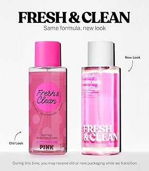 Pink fresh and clean best sale body mist