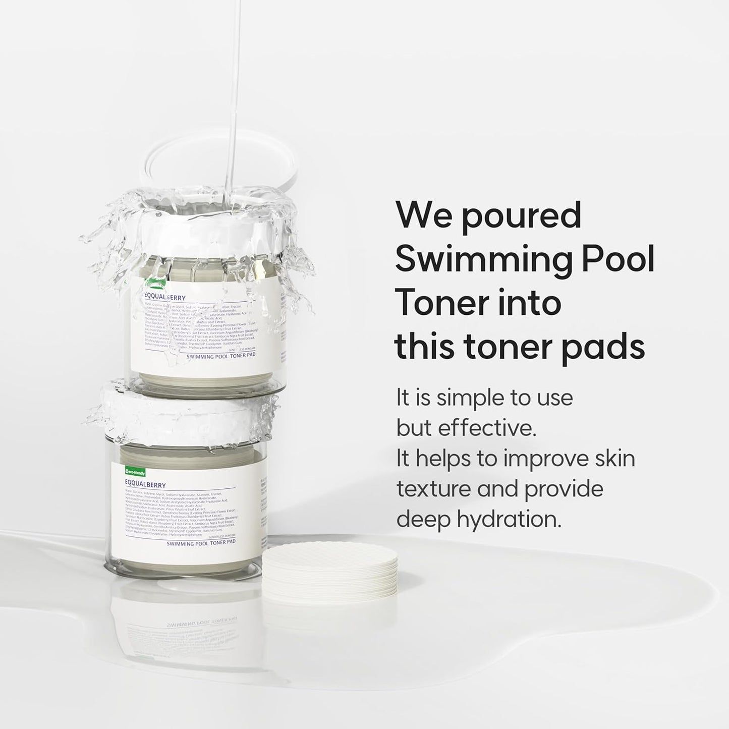 EQQUALBERRY - Swimming Pool Toner Pads | 70 pads
