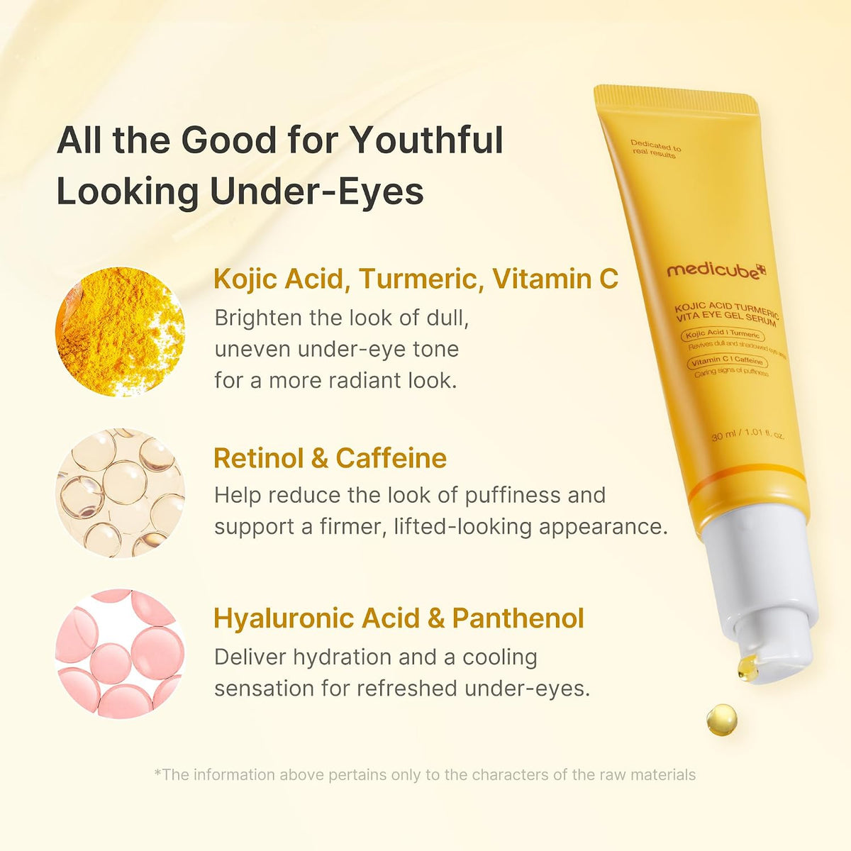 MEDICUBE - KOJIC ACID TURMERIC VITA EYE GEL SERUM | 30mL
