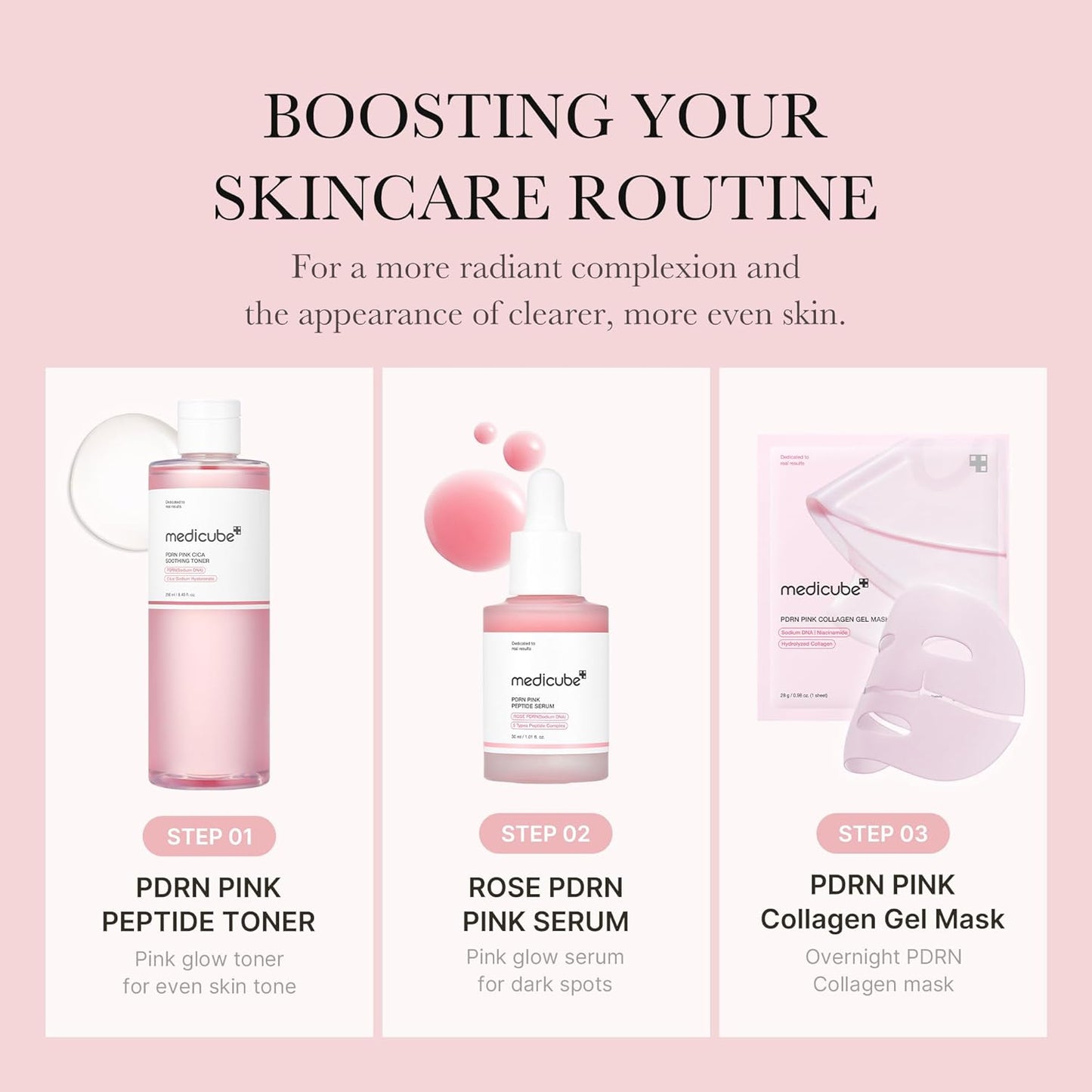 MEDICUBE - PDRN Pink Cica Soothing Toner | 250 ML