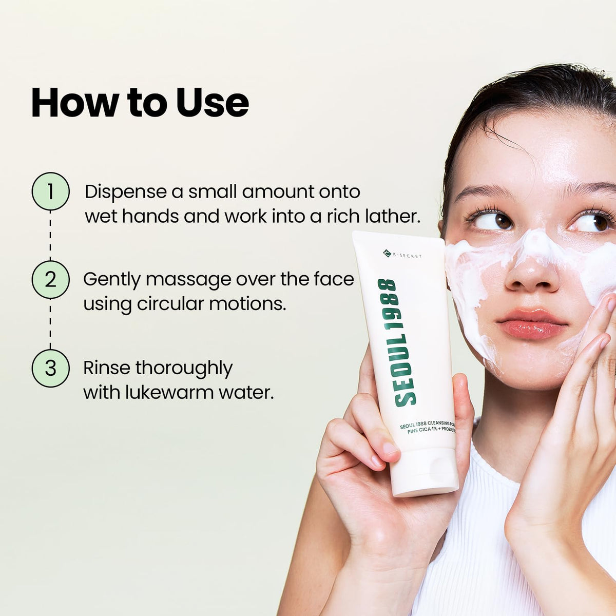 K-SECRET Seoul 1988 - Cleansing Foam Pine Cica 1% + Probiotics | 150 mL