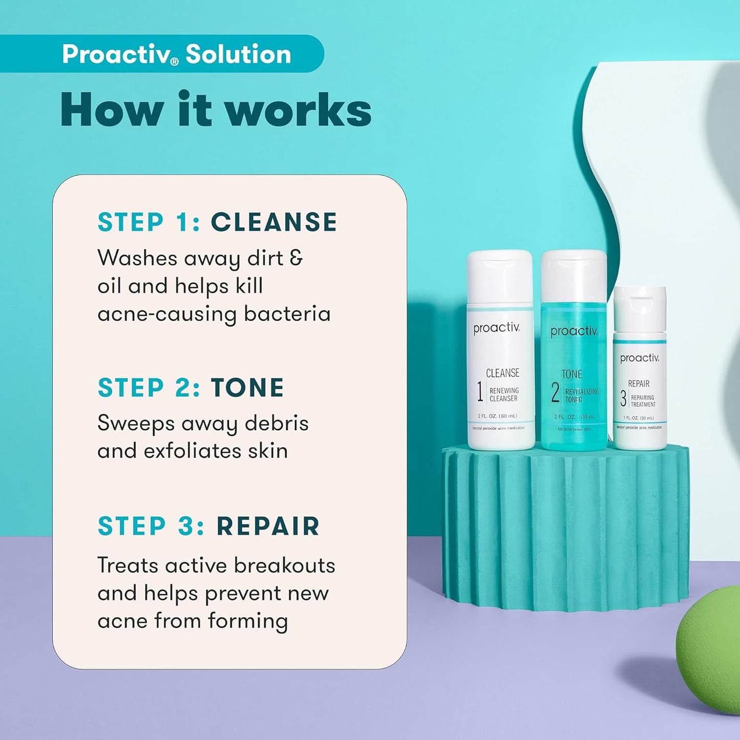 PROACTIV 3 STEP ACNE TREATMENT SYSTEM 30 DAYS