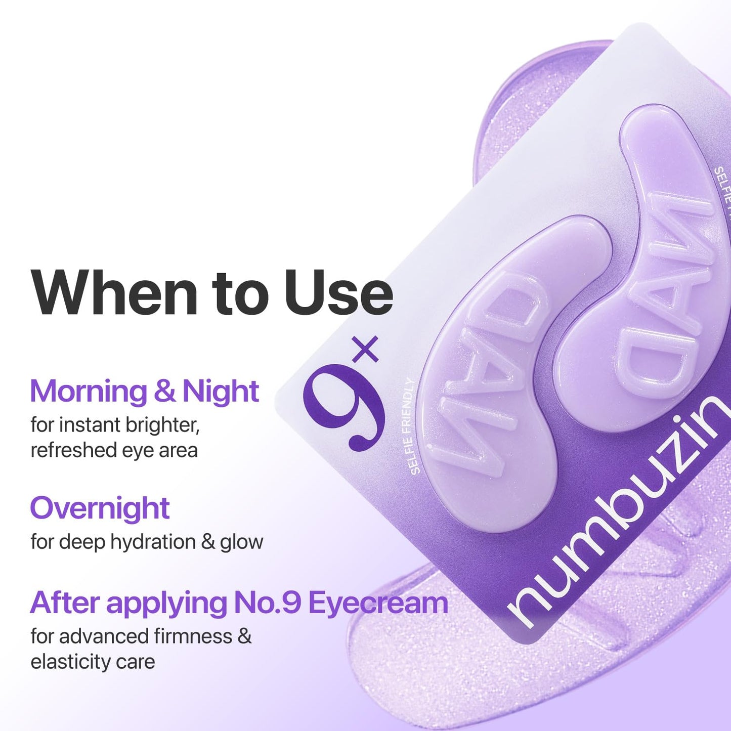 NUMBUZIN - No.9 Eye Patches, NAD+ Collagen | 5 Pairs