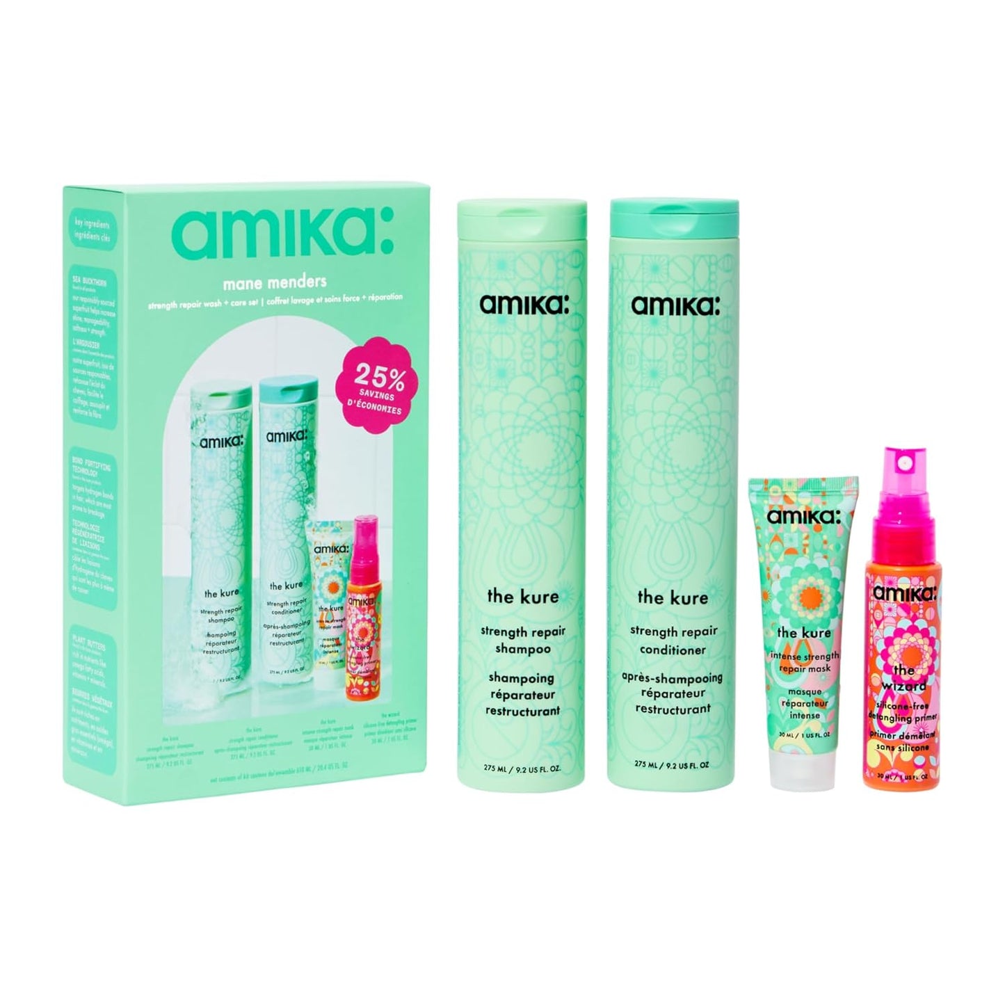 amika - Mane Menders strength Repair Wash + care set
