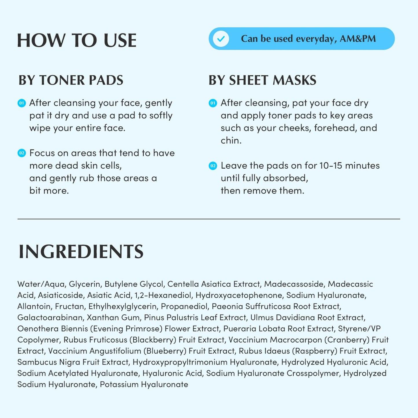 EQQUALBERRY - Swimming Pool Toner Pads | 70 pads