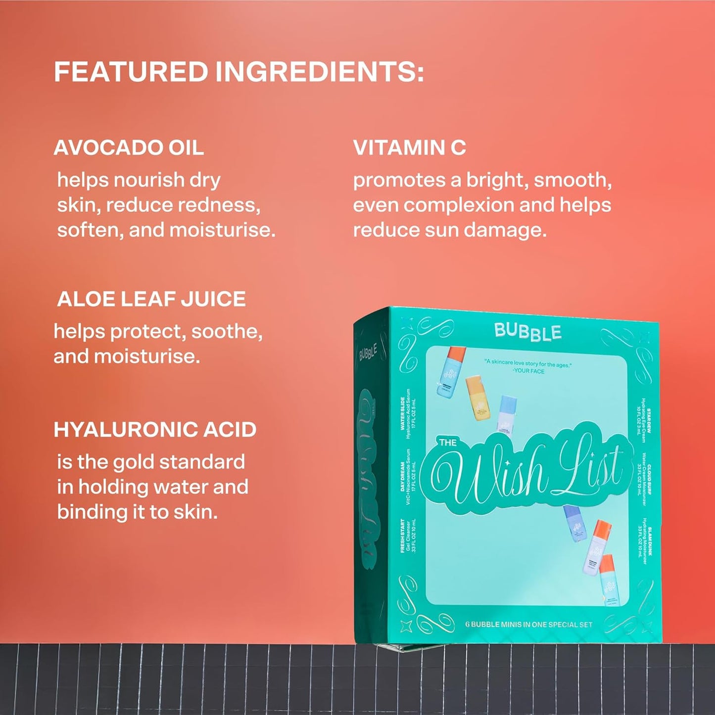 Bubble - Skincare The Wish List Mini Skincare Essentials Gift Set