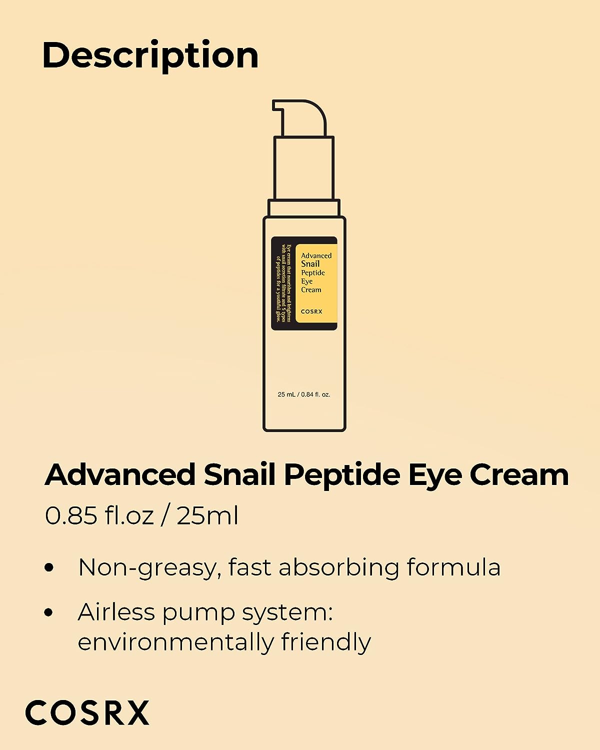 COSRX - Advanced Snail Peptide Eye Cream | 25 mL