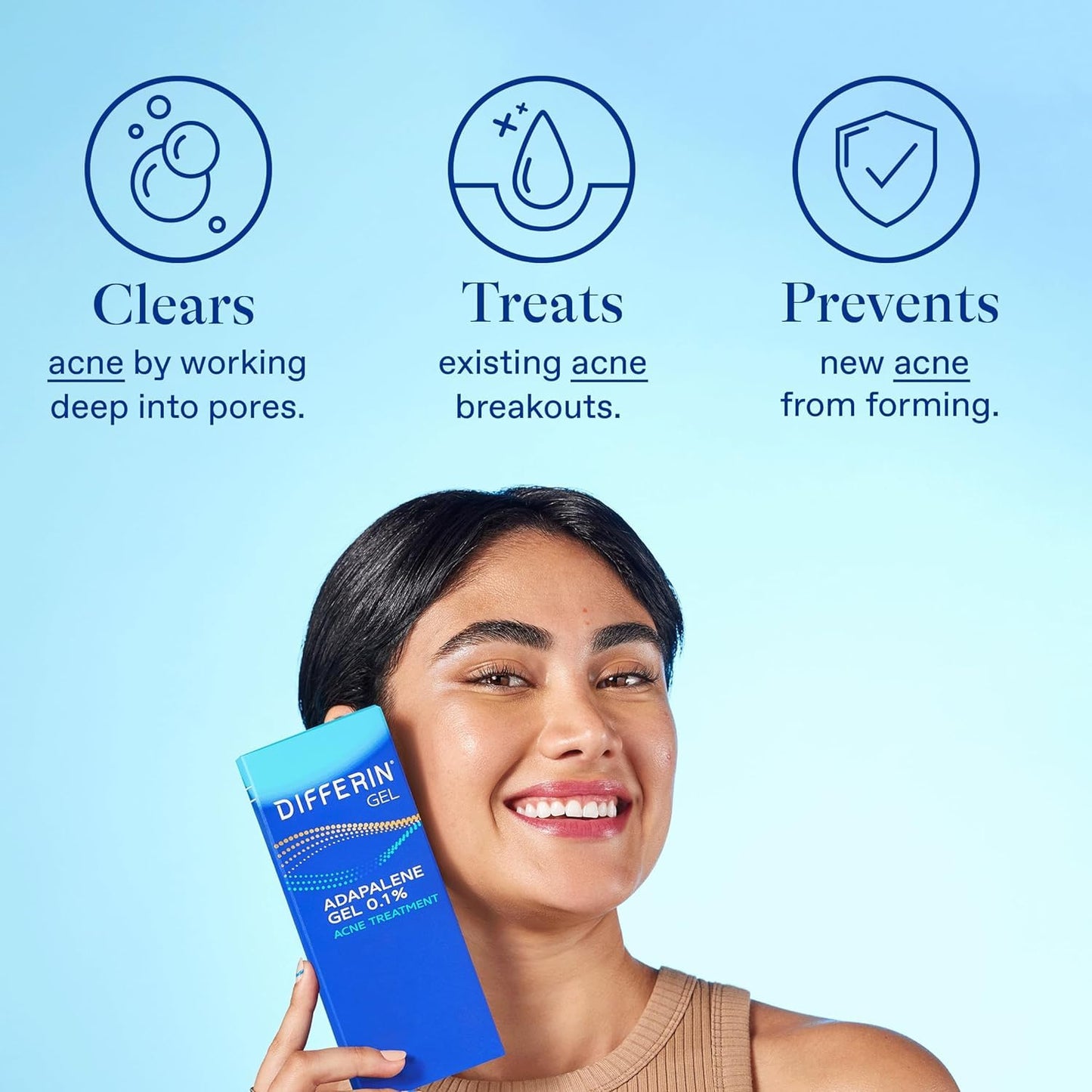 Differin - Acne Treatment Gel, 30 Day Supply, Retinoid Treatment for Face with 0.1% Adapalene | 15 g