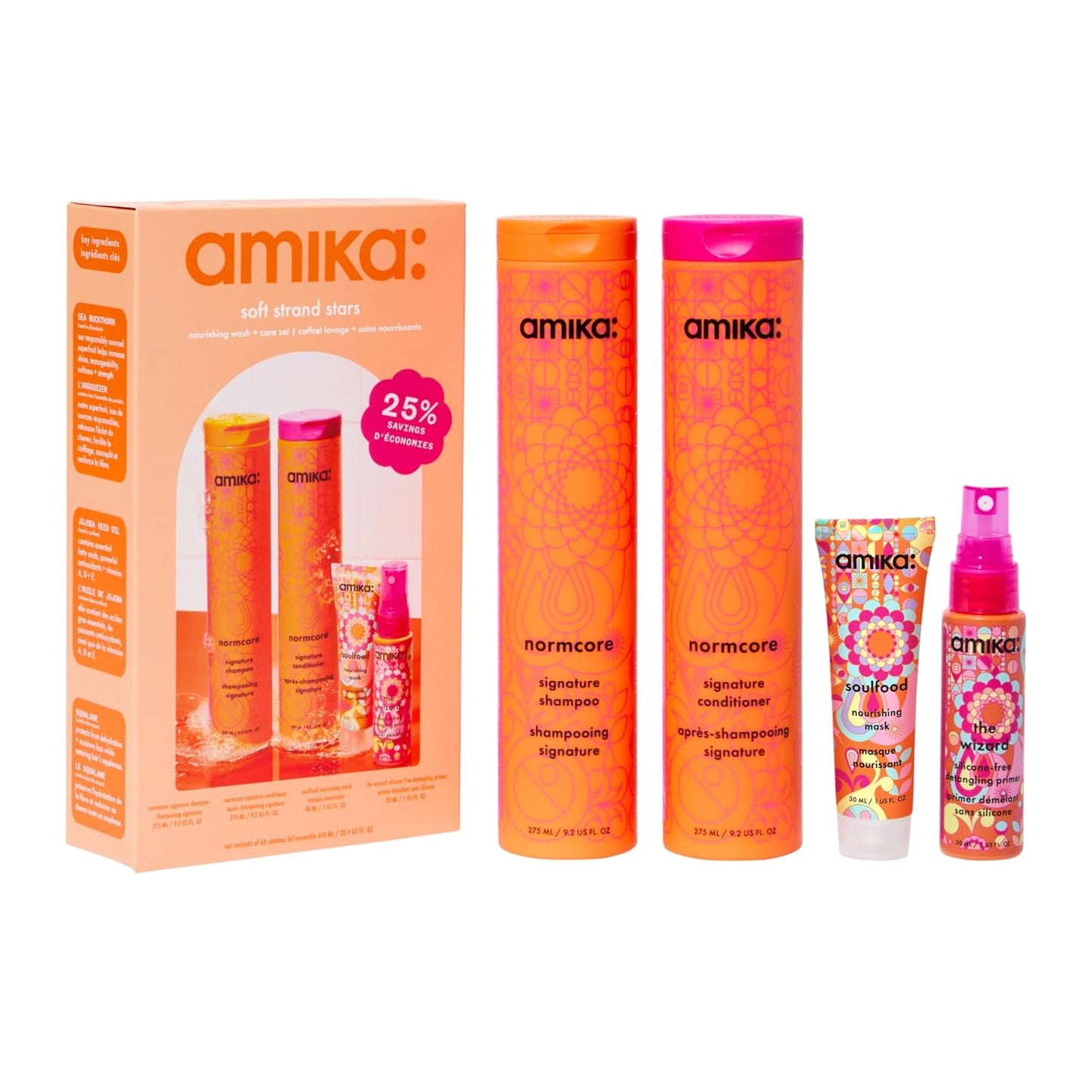 amika - soft strand stars nourishing wash + care set