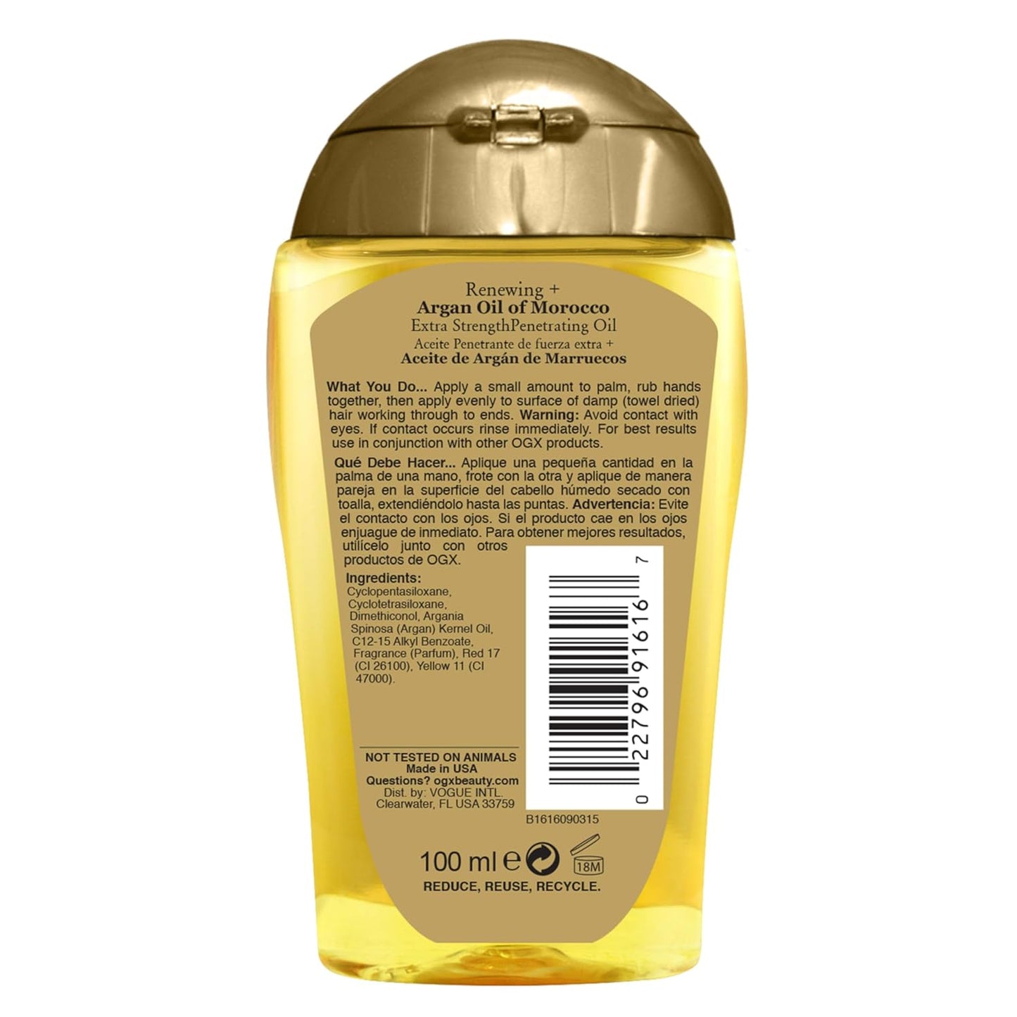 OGX - Renewing + Argan Oil of Morocco Hair Oil Extra Strength Penetrating Treatment | 100 mL