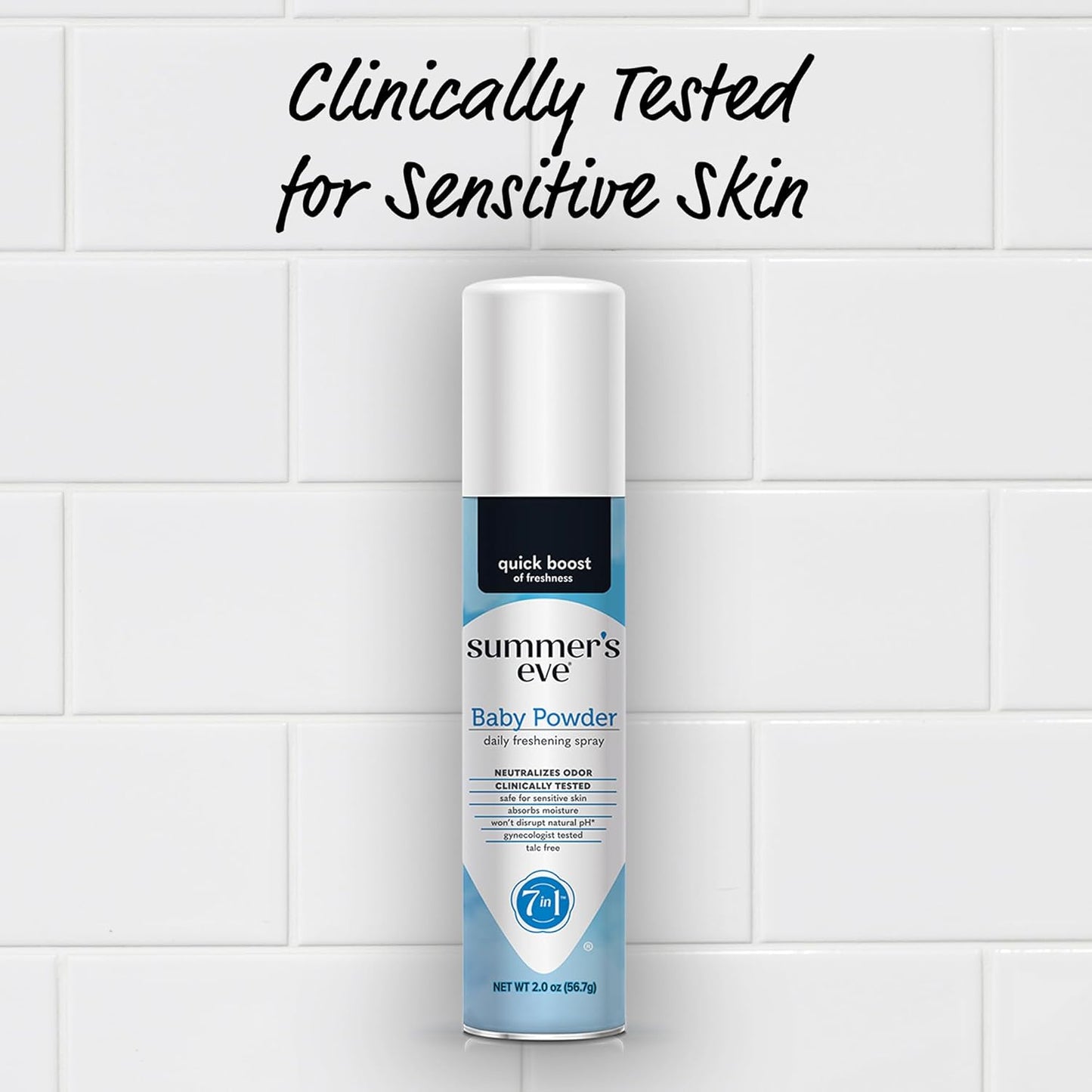 SUMMER'S EVE - BABY POWDER 7 IN 1 DAILY SPRAY | 2OZ (56.7G)