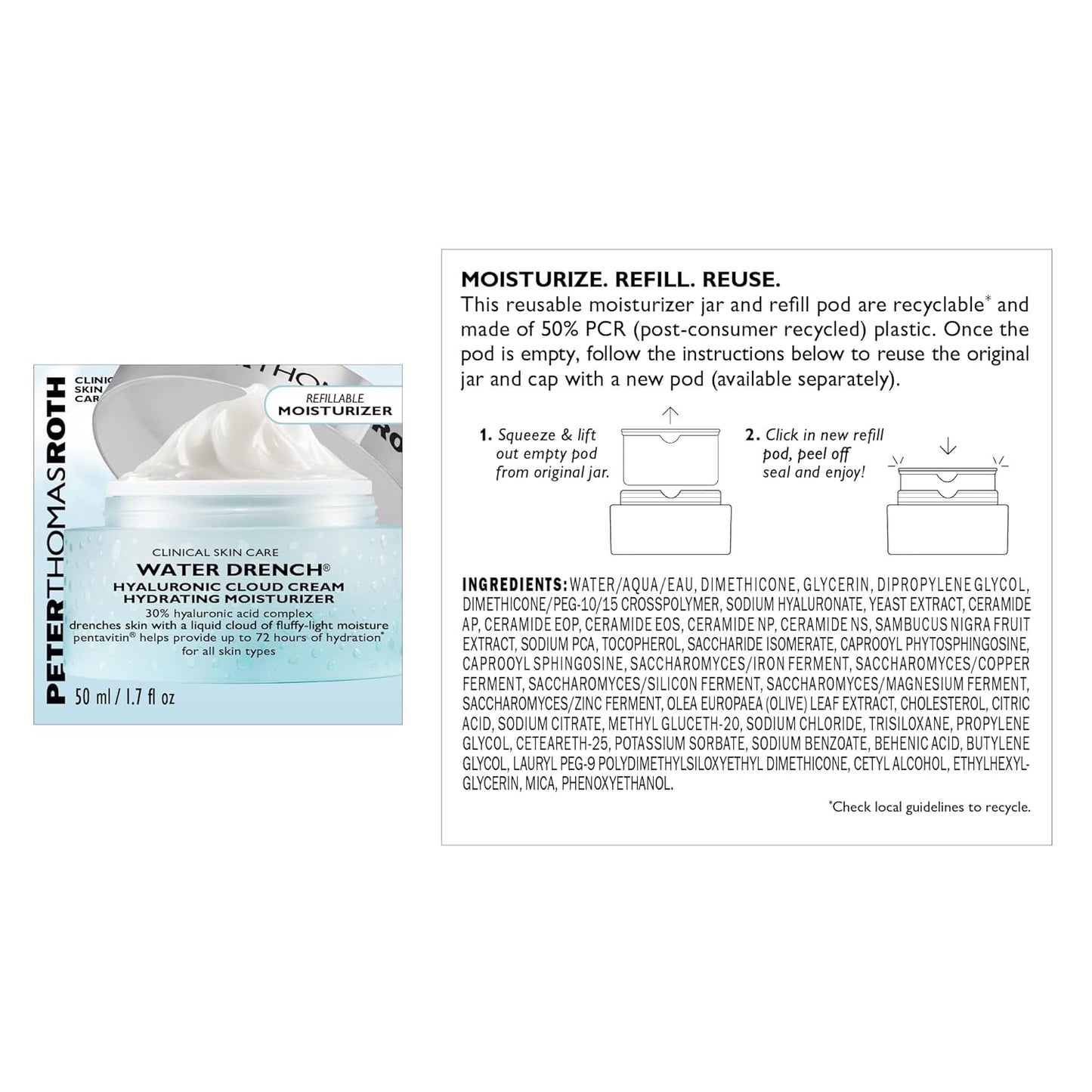 PETER THOMAS ROTH - WATER DRENCH HYALURONIC CLOUD CREAM | 50 ML