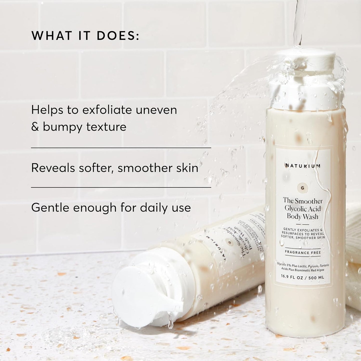 NATURIUM - The Smoother Glycolic Acid Body Wash 500 mL