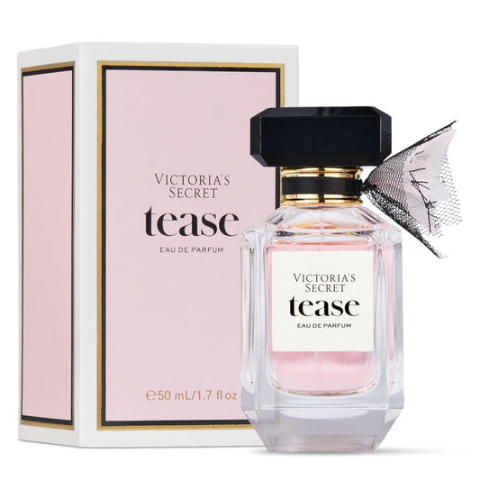 Victoria's Secret Tease perfume bottle and packaging on a white background