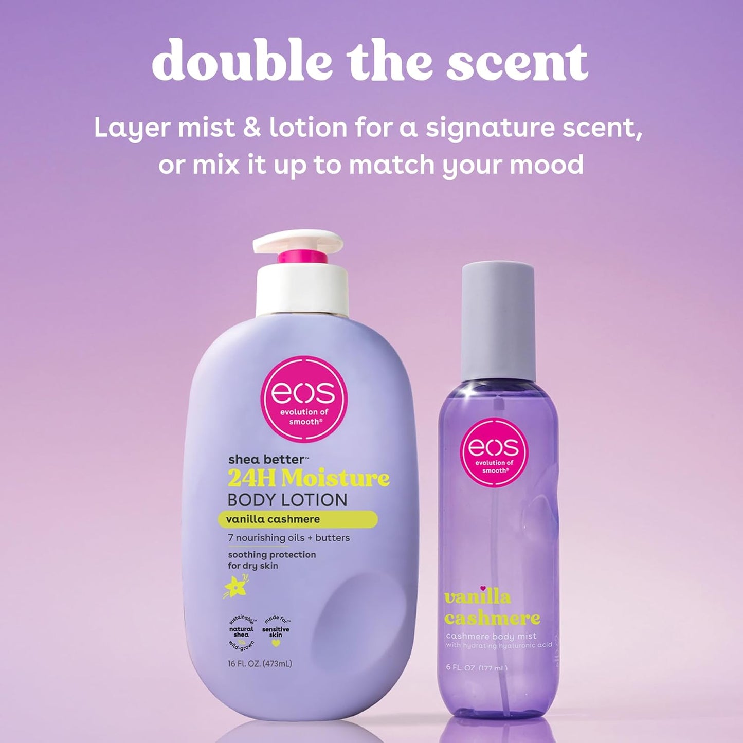 eos - shea better BODY MIST | VANILLA CASHMERE | 127 mL