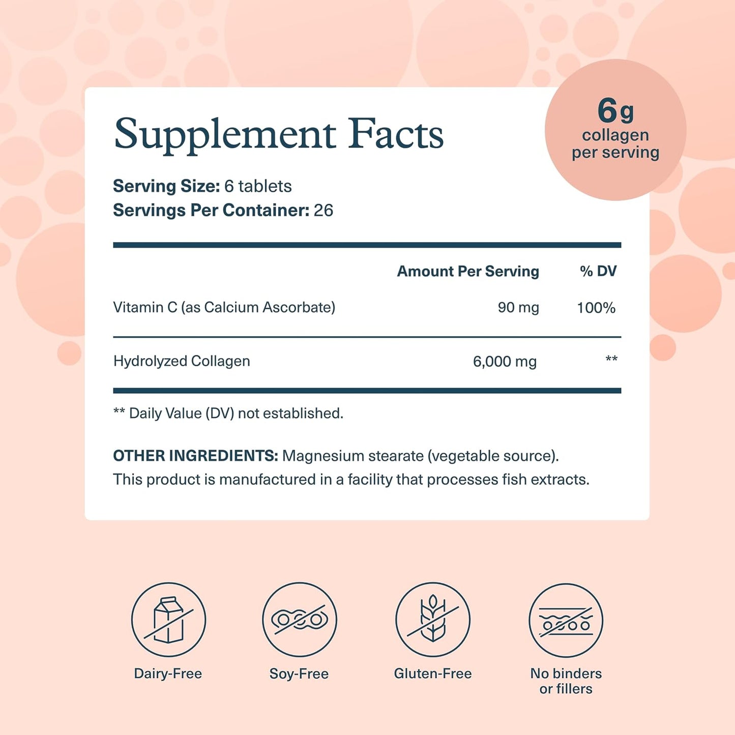 Youtheory - Advanced Collagen - 6,000 mg Hydrolyzed Collagen Peptides | 160 Tablets (26 Day Supply)