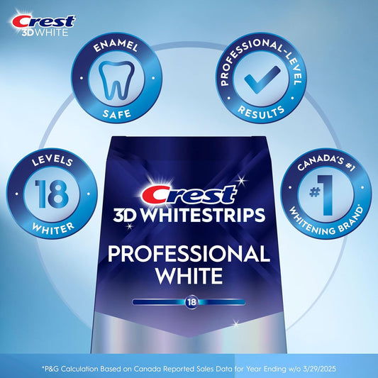 CREST 3D WHITESTRIPS PROFESSIONAL WHITE 20 TREATMENTS, 18 LEVELS WHITER