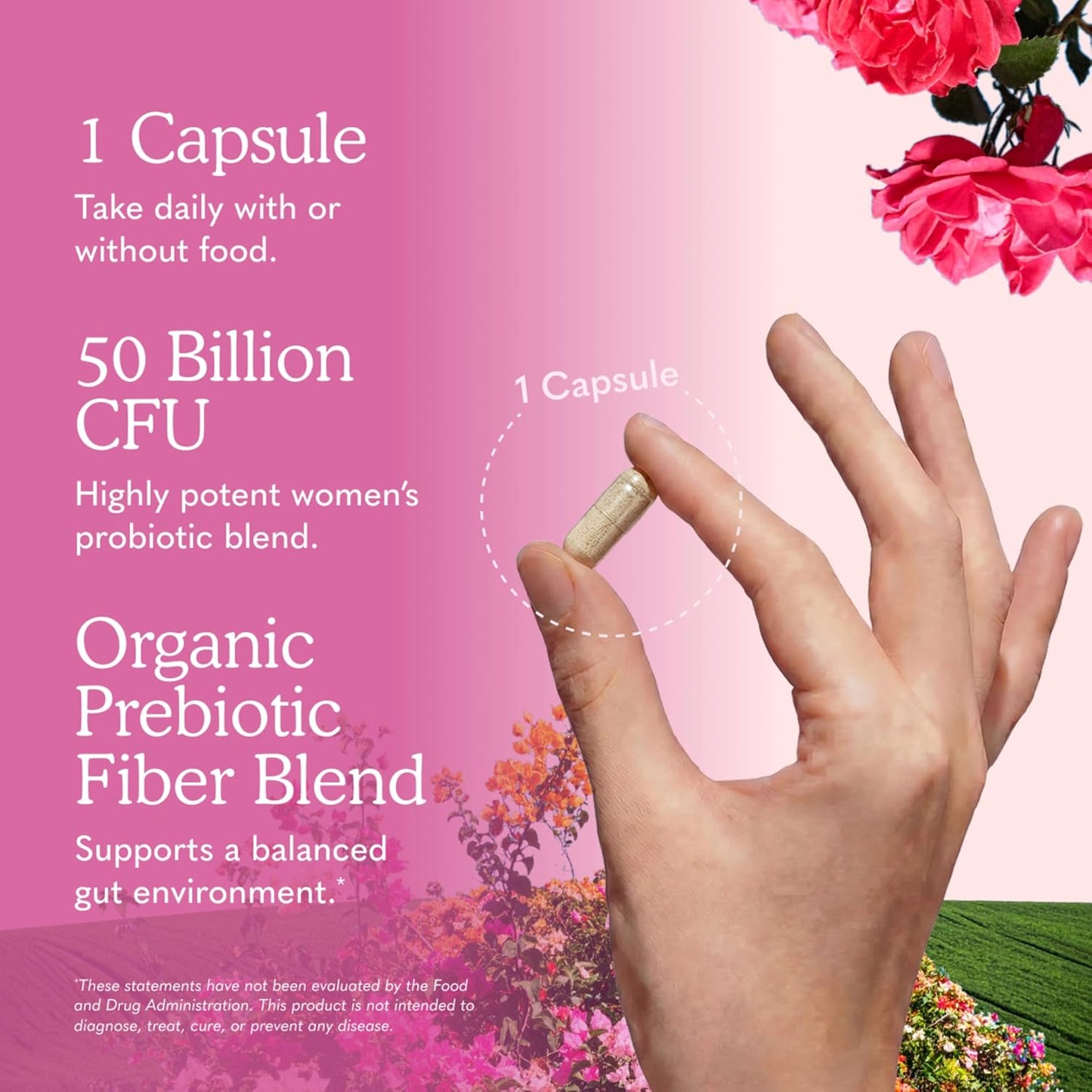 Garden of Life Dr. Formulated - Once Daily Women's Probiotics with 50 Billion CFU & Organic Prebiotics | 30 Capsules