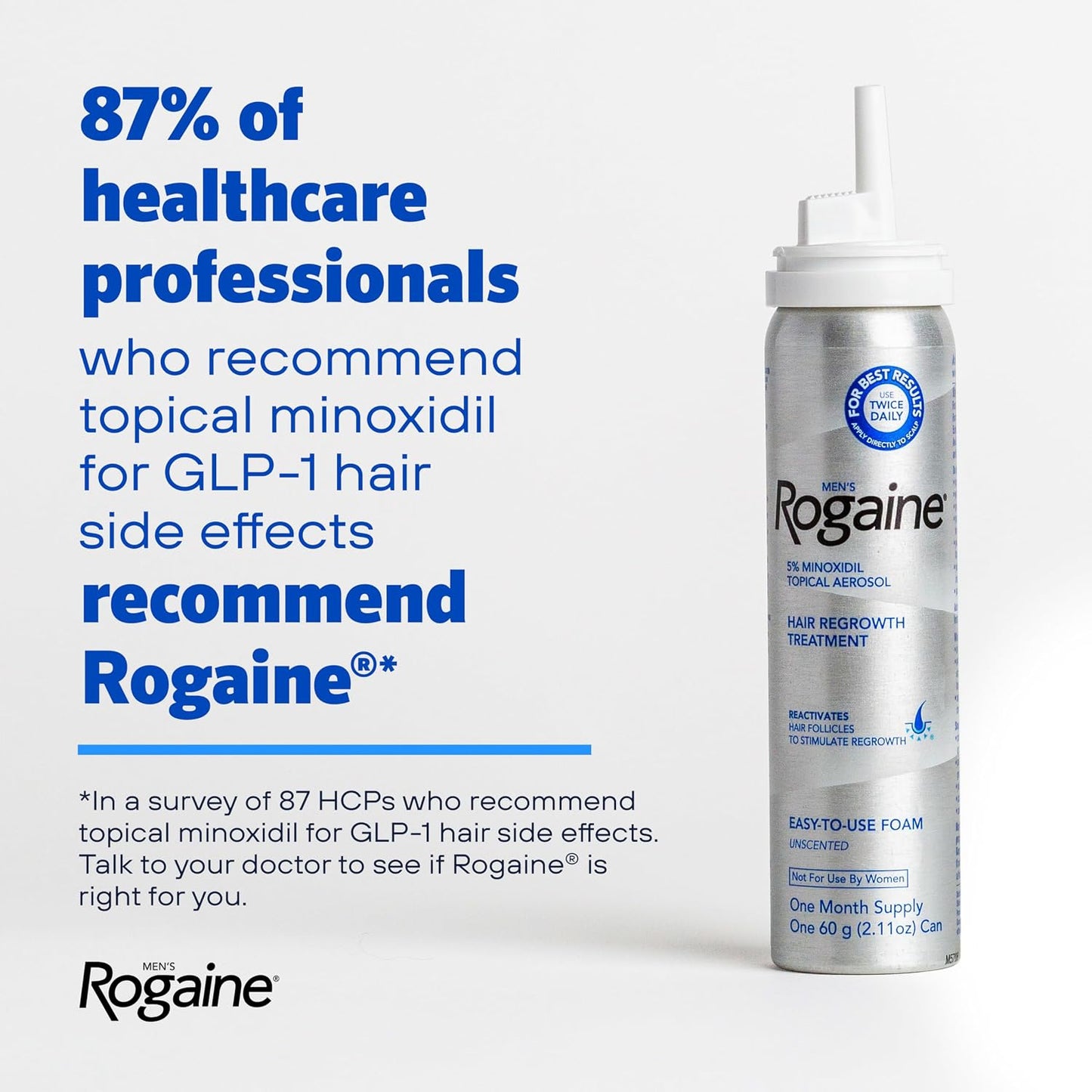 Men's Rogaine Minoxidil 5% Foam 3x 2.11 oz Bottles