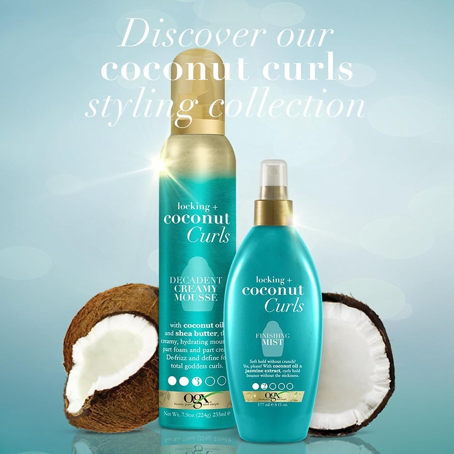 OGX - Locking + Coconut Curls Decadent Creamy Mousse | 224 g