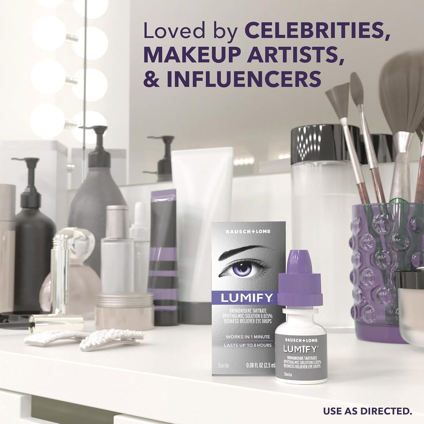 BAUSCH + LOMB - LUMIFY BRIMONIDINE TARTRATE OPHTHALMIC SOLUTION 0.025% REDNESS RELIEVER EYE DROPS | 7.5 ml