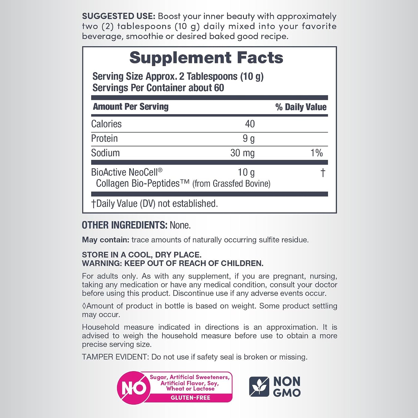 NeoCell - Super Collagen Peptides Powder | 600 g | Unflavored