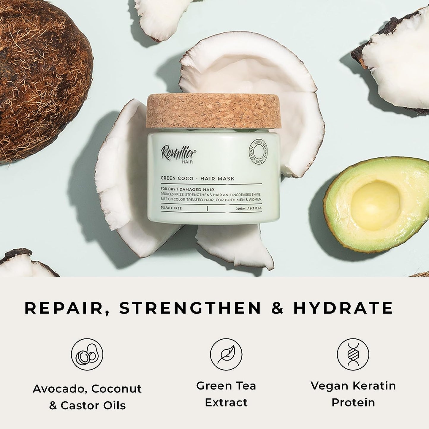 REMILIA - GREEN COCO HAIR MASK | 200 mL