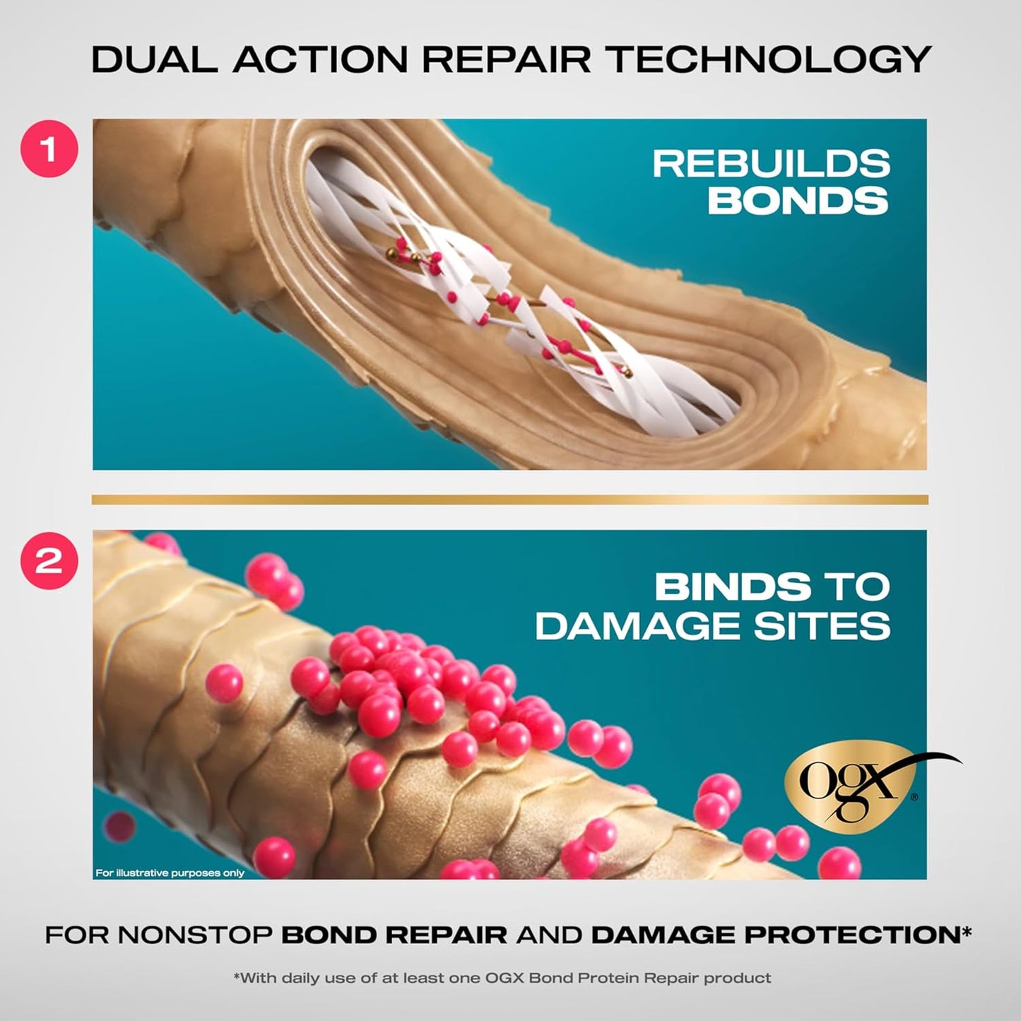 OGX - Repair & Protect Bond Protein Repair Shampoo | 385 mL