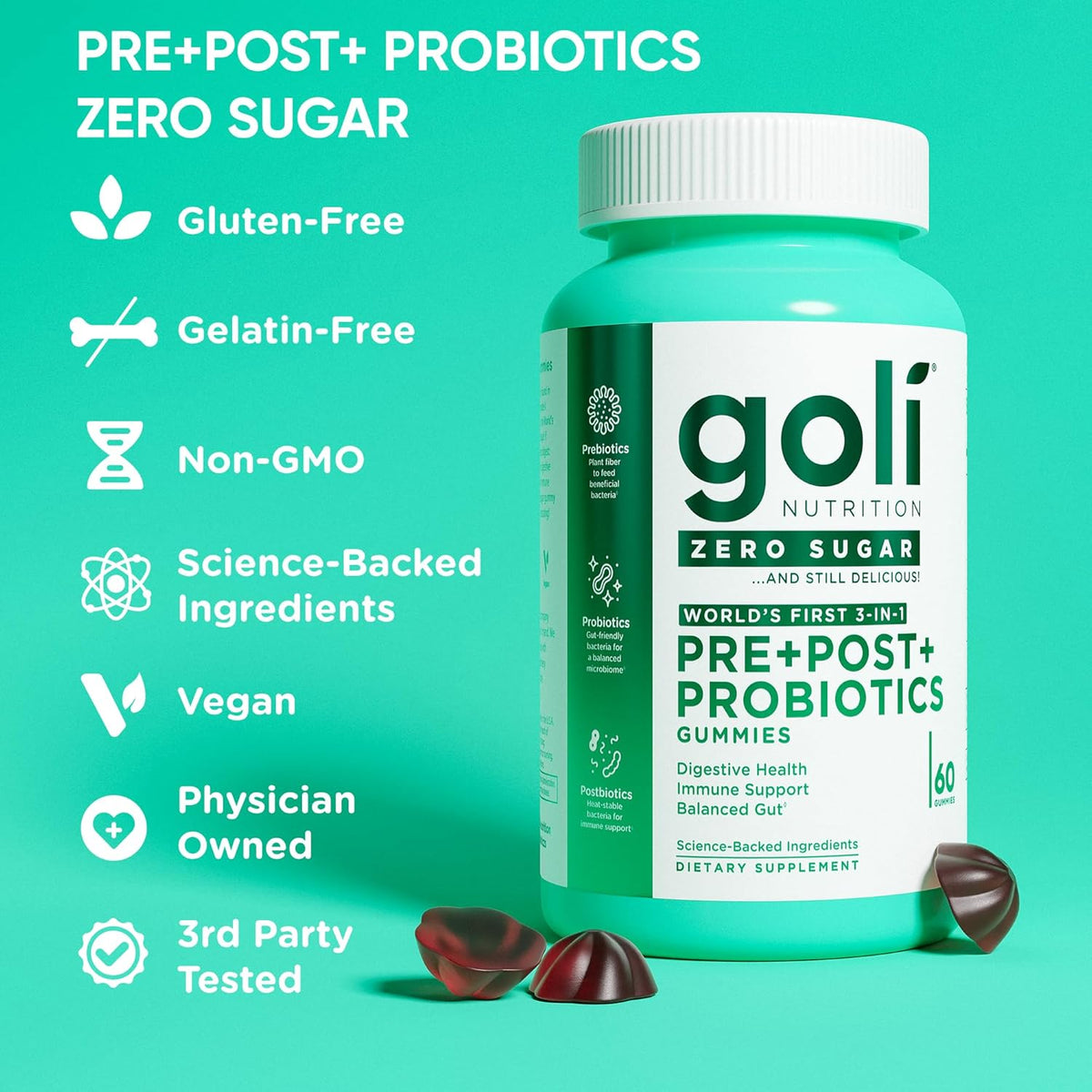 Goli - PRE+POST+PROBIOTICS (Zero Sugar)