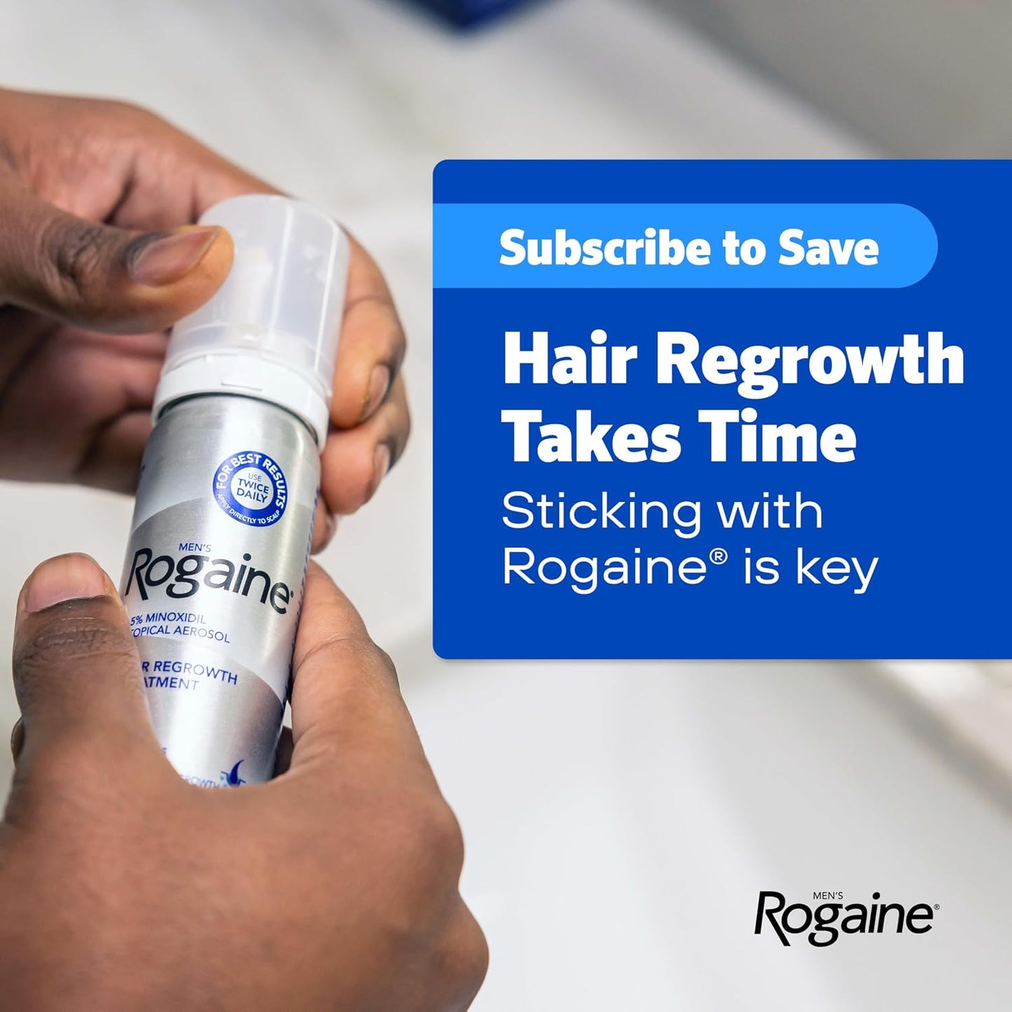 Men's Rogaine Minoxidil 5% Foam 3x 2.11 oz Bottles