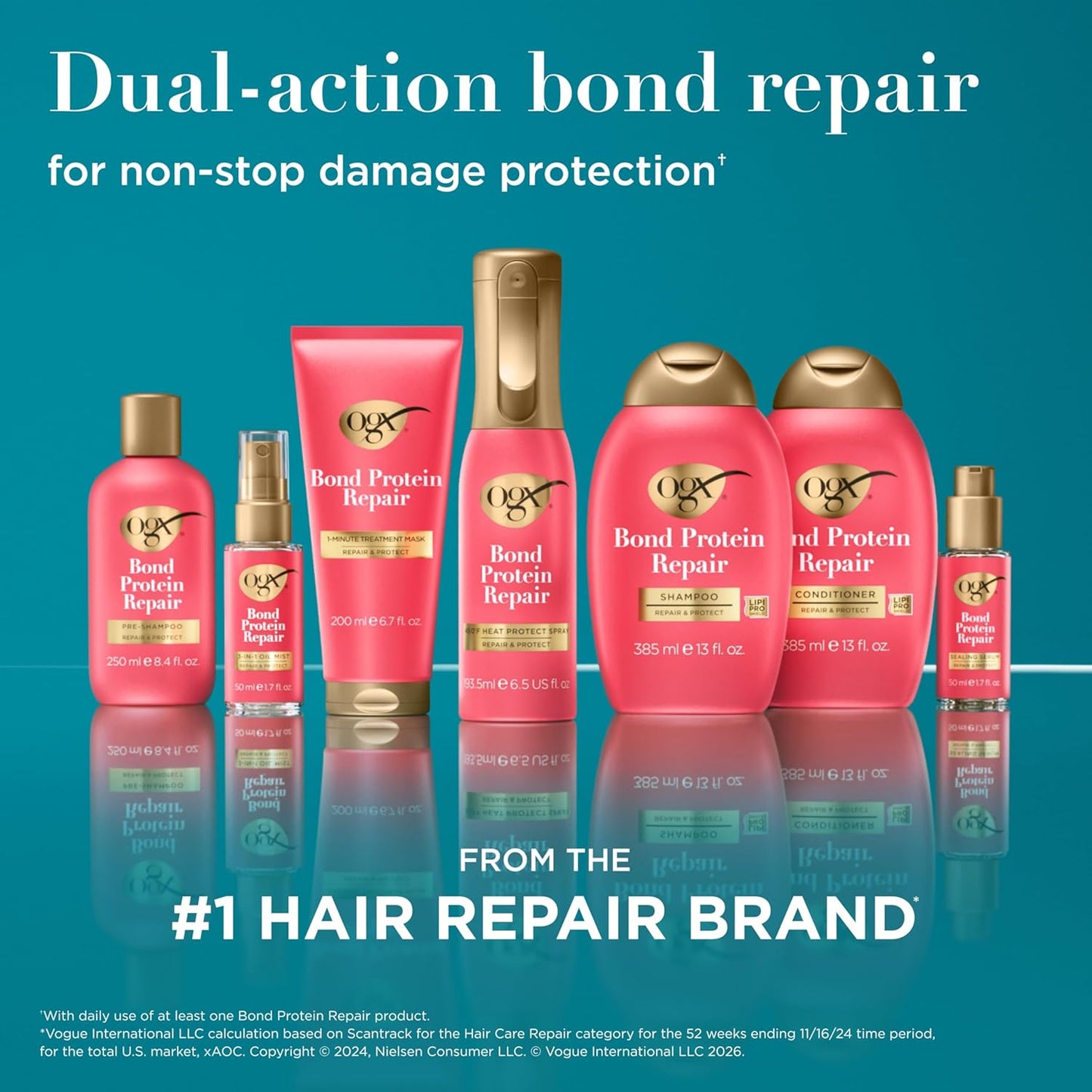 OGX - Repair & Protect Bond Protein Repair Shampoo | 385 mL