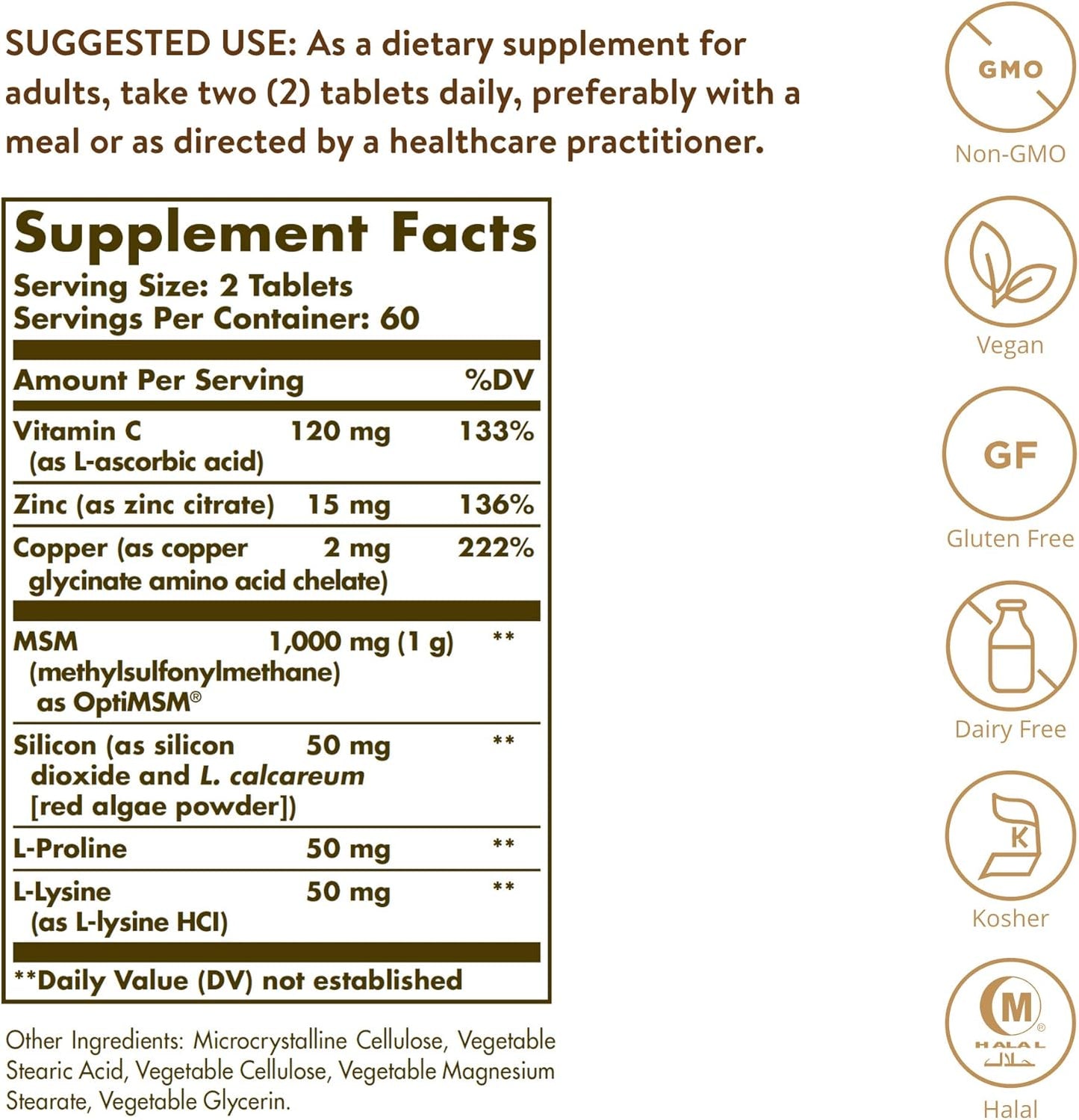 Solgar - SKIN, NAILS & HAIR TABLETS | 120 Tablets