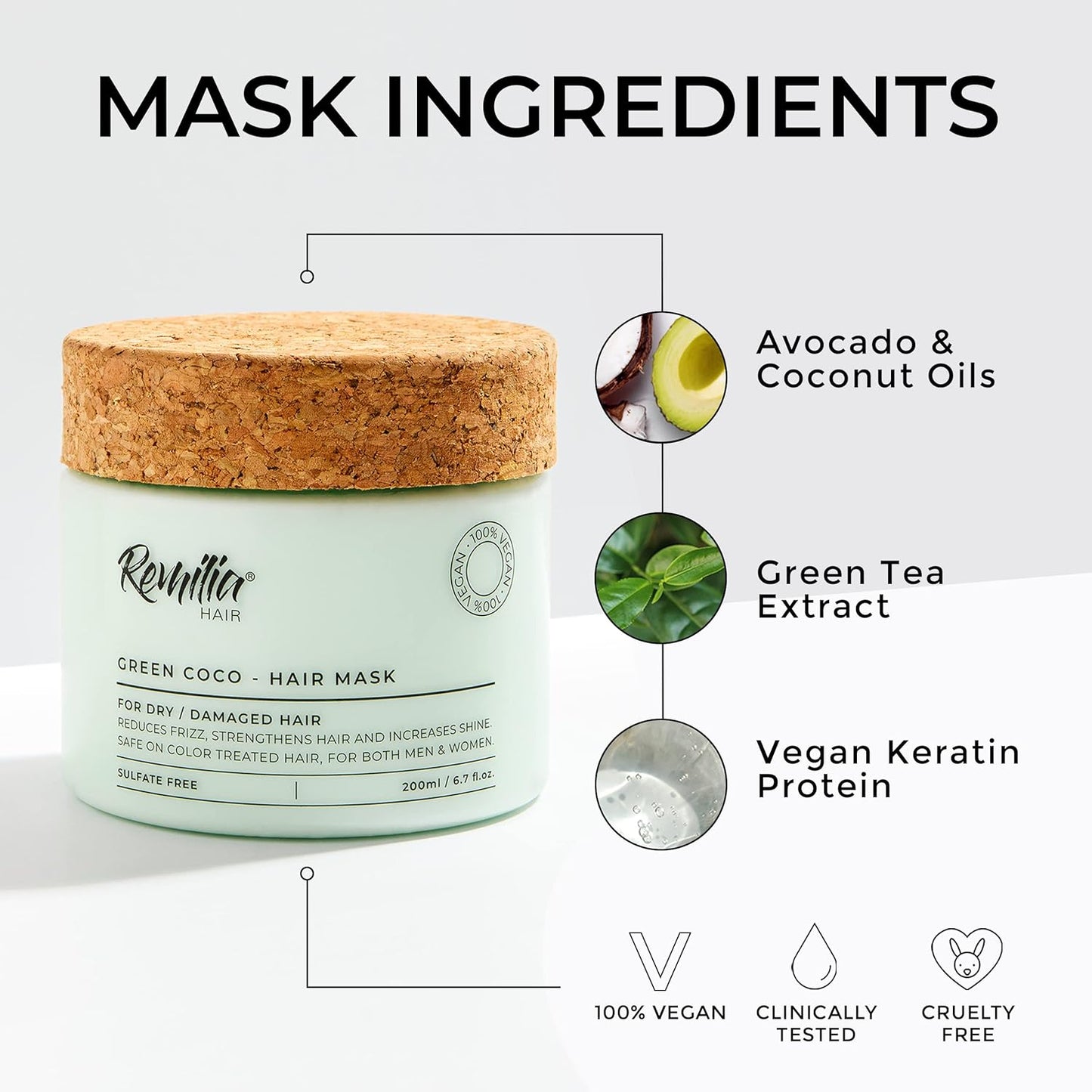 REMILIA - GREEN COCO HAIR MASK | 200 mL