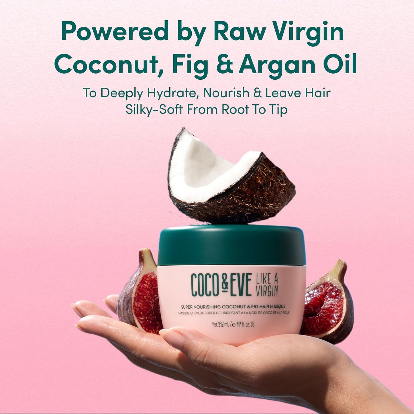 Coco & Eve - Like a Virgin Hair Masque - Coconut & Fig Hair Mask for Dry Damaged hair with Shea Butter & Argan Oil | 212 mL
